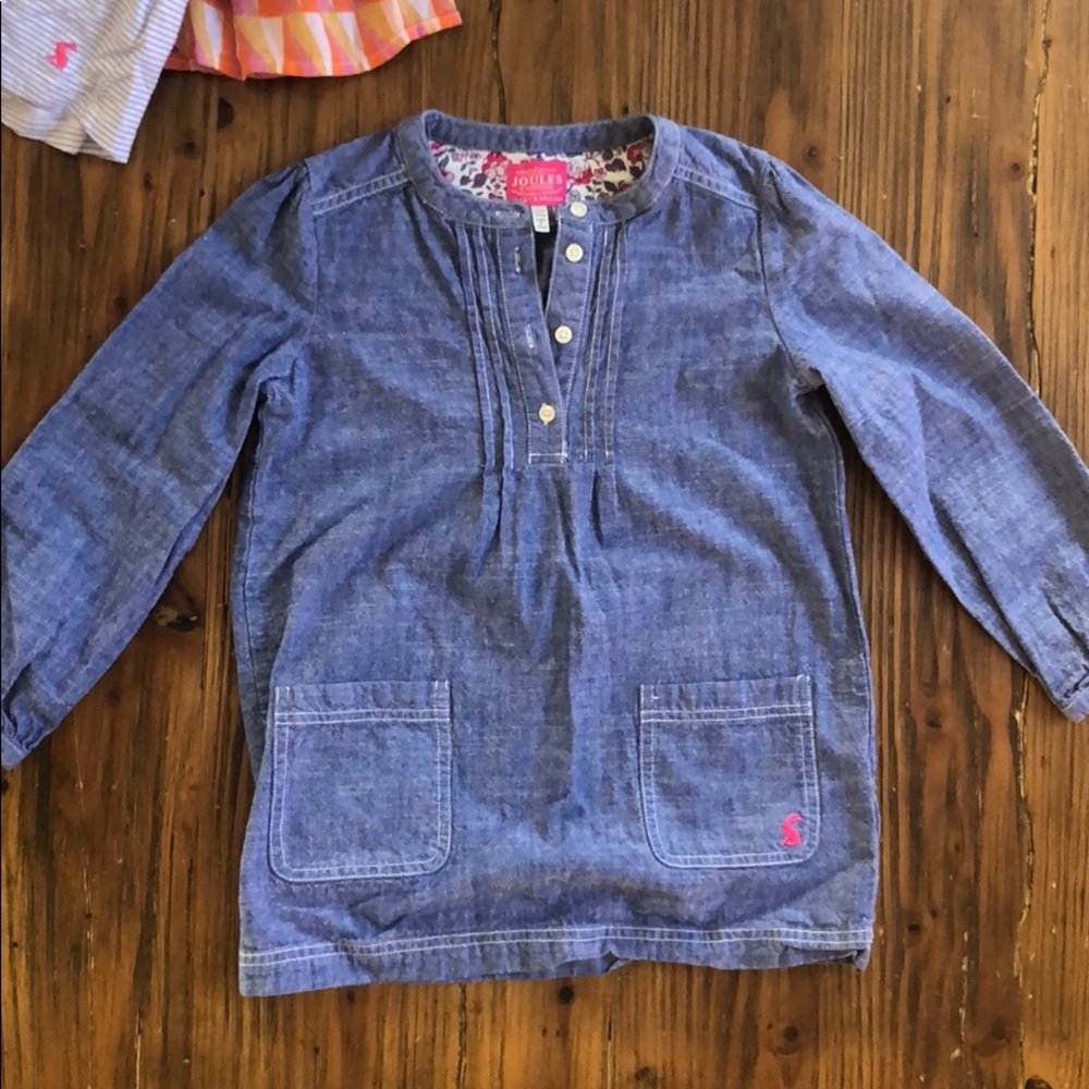 Hello Spring!! Joules Tunic Denim Top Sz 7